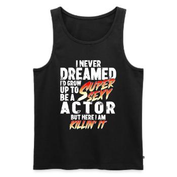 Super Sexy Schauspieler Schauspielerei Geschenk - Männer Premium Bio Tank Top - Schwarz - Vorne - AI Model Male 178 light (178cm)