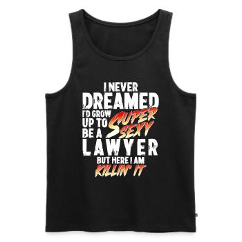 Super Sexy Avocat Avocat Cadeau Étudiant En Droit - Débardeur bio Premium Homme - noir - Devant - Michal (187cm)