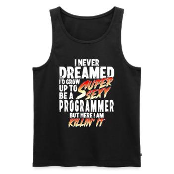 Super Sexy programmeur codeur cadeau - Débardeur bio Premium Homme - noir - Devant - Michal (187cm)