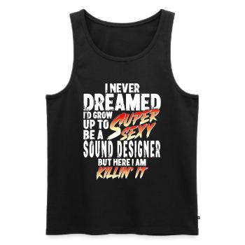 Super Sexy Sound Designer Sound Designer Gift - Men's Premium Organic Tank Top - black - Front - Michal (187cm)