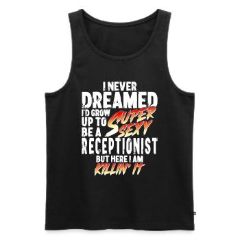 Super Sexy Receptionist Receptionist Gift - Men's Premium Organic Tank Top - black - Front - AI Model Male 178 light (178cm)