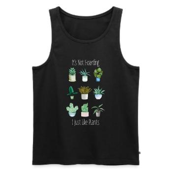 I Just Like Plants Garden Gardener Gift - Men's Premium Organic Tank Top - black - Front - Michal (187cm)