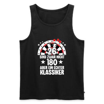 Lustige Darts und Dart Geschenke für Dartspieler - Männer Premium Bio Tank Top - Schwarz - Vorne - AI Model Male 178 light (178cm)