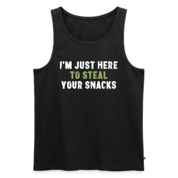 I'm Just Here To Steal Your Snacks Sarcasm - Men's Premium Organic Tank Top - black - Front - Michal (187cm)