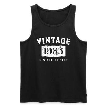 Geburtstag 1983 Limited Edition Vintage 1983 - Männer Premium Bio Tank Top - Schwarz - Vorne - Michal (187cm)