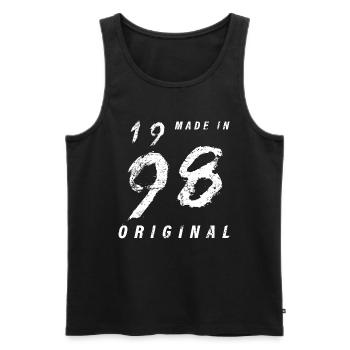 Made In 1998 Original Birthday Grunge Distressed - Men's Premium Organic Tank Top - black - Front - Michal (187cm)