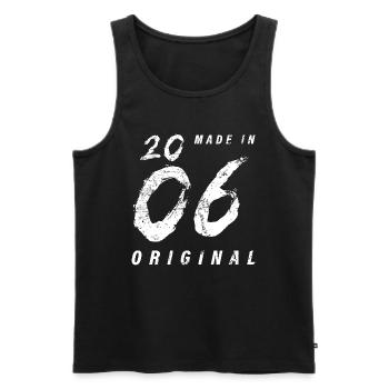 Made In 2006 Original Geburtstag Grunge Distressed - Männer Premium Bio Tank Top - Schwarz - Vorne - Michal (187cm)