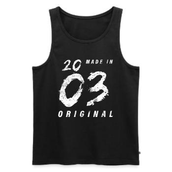 Made In 2003 Original Birthday Grunge Distressed - Men's Premium Organic Tank Top - black - Front - Michal (187cm)