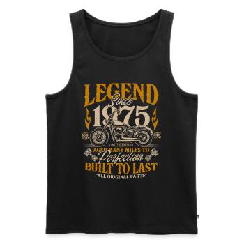 Legend Since 1975 Cadeau d’anniversaire moto - Débardeur bio Premium Homme - noir - Devant - Michal (187cm)