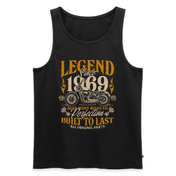 Legend Since 1969 Motorcycle Birthday Gift - Men's Premium Organic Tank Top - black - Front - Michal (187cm)