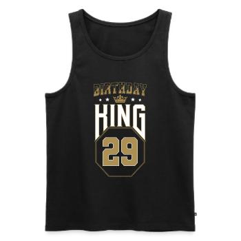 Birthday King 29 Years 29th Birthday Gift - Men's Premium Organic Tank Top - black - Front - Michal (187cm)