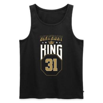 Birthday King 31 Jahre 31. Geburtstag Geschenk - Männer Premium Bio Tank Top - Schwarz - Vorne - Michal (187cm)