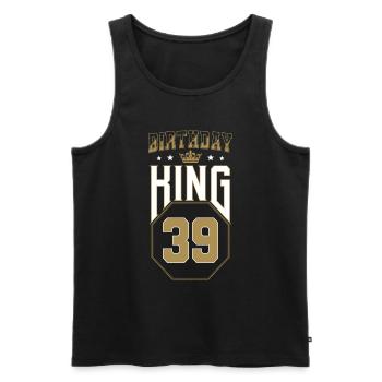 Birthday King 39 Years 39th Birthday Gift - Men's Premium Organic Tank Top - black - Front - Michal (187cm)