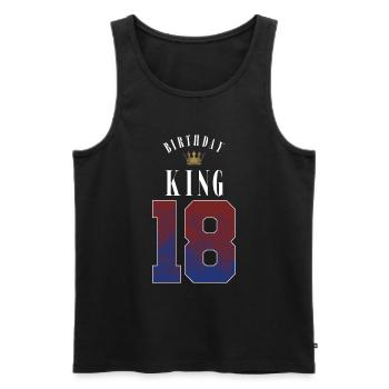 Birthday King 18 Jahre 18. Geburtstag Geschenk - Männer Premium Bio Tank Top - Schwarz - Vorne - Michal (187cm)