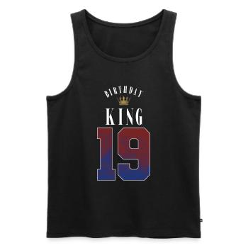 Birthday King 19 Jahre 19. Geburtstag Geschenk - Männer Premium Bio Tank Top - Schwarz - Vorne - Michal (187cm)