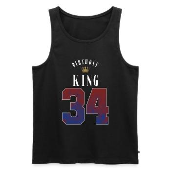 Birthday King 34 Years 34th Birthday Gift - Men's Premium Organic Tank Top - black - Front - Michal (187cm)