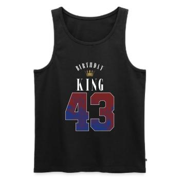 Birthday King 43 Years 43rd Birthday Gift - Men's Premium Organic Tank Top - black - Front - Michal (187cm)