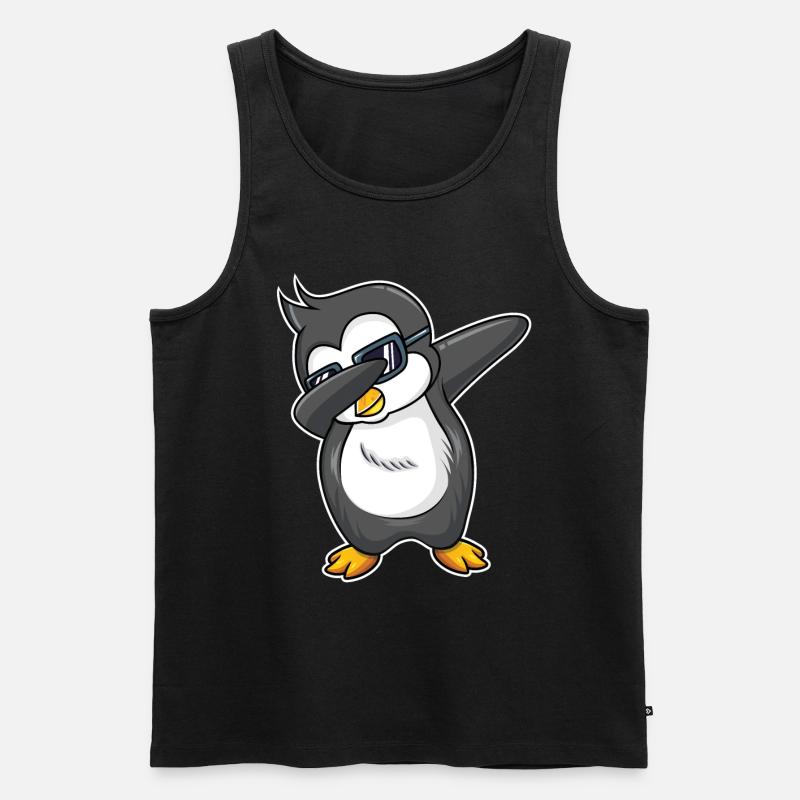 Pinguin - Männer Premium Bio Tank Top - Schwarz