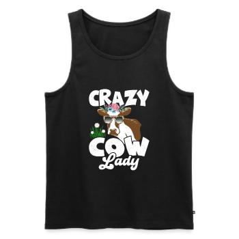 Kuhbauer Lustiger Bauernhof Kühe Tierfarm - Männer Premium Bio Tank Top - Schwarz - Vorne - Michal (187cm)