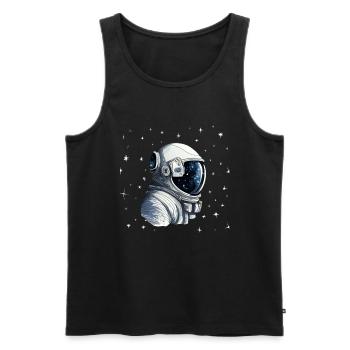 Astronaute - Débardeur bio Premium Homme - noir - Devant - Michal (187cm)