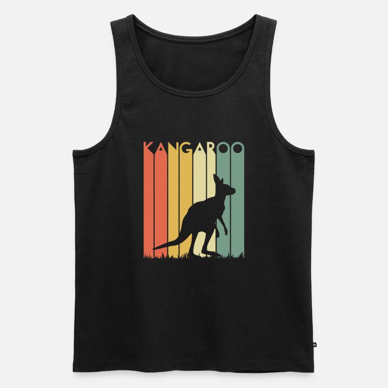 Känguru - Männer Premium Bio Tank Top - Schwarz