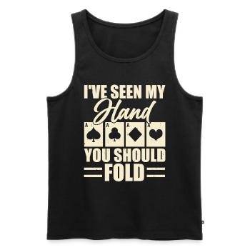 Poker Glücksspiel Lustiger Poker Spieler - Männer Premium Bio Tank Top - Schwarz - Vorne - Michal (187cm)