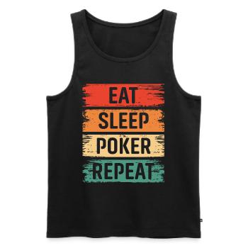 Poker Glücksspiel Lustiger Poker Spieler - Männer Premium Bio Tank Top - Schwarz - Vorne - Michal (187cm)