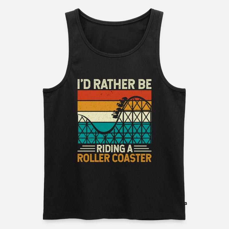 Roller Coaster Theme Park - Men's Premium Organic Tank Top - black