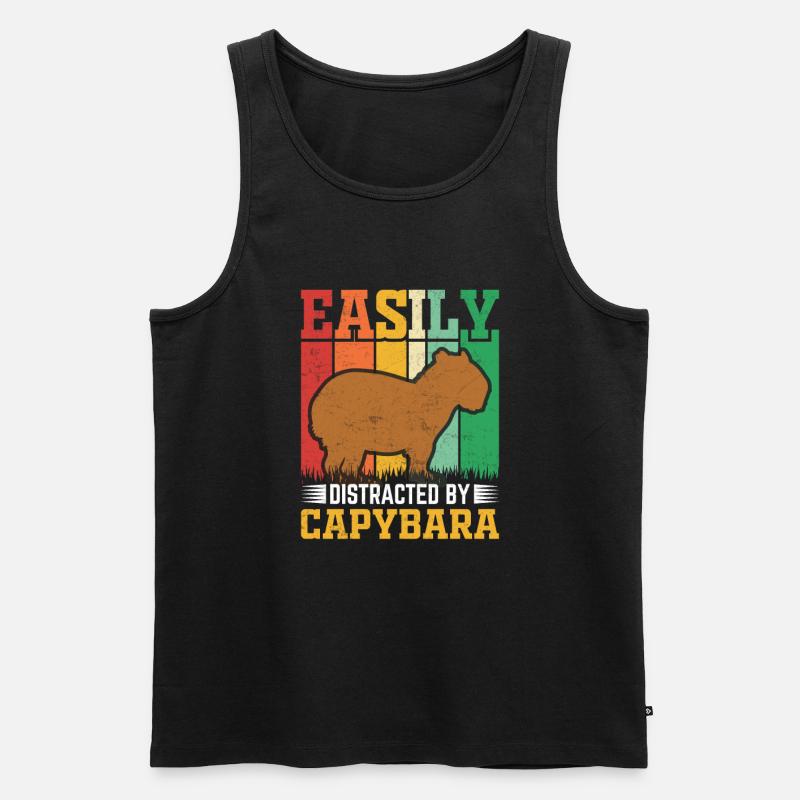 Capybara - Männer Premium Bio Tank Top - Schwarz