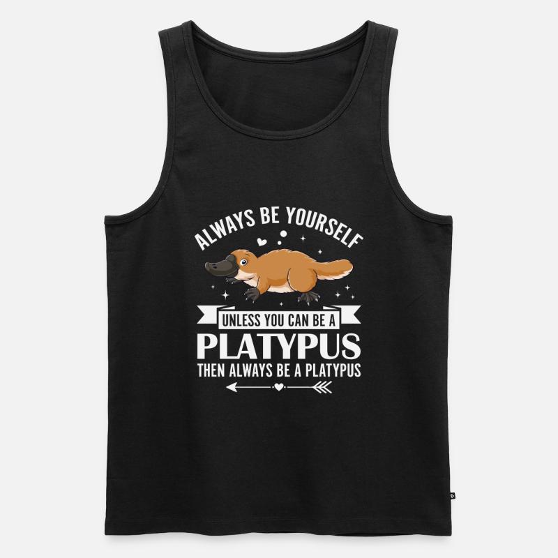 Schnabeltier - Männer Premium Bio Tank Top - Schwarz
