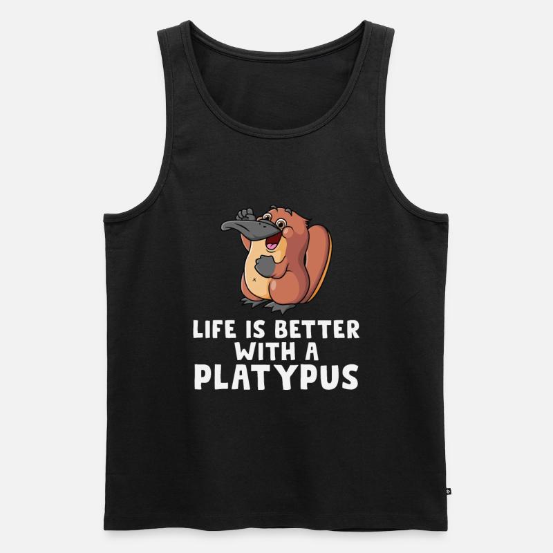Schnabeltier - Männer Premium Bio Tank Top - Schwarz