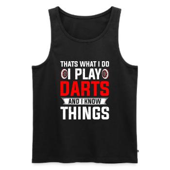 Darts Player 180 Dart - Men's Premium Organic Tank Top - black - Front - Michal (187cm)