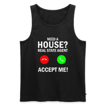 Realtor Real Estate Agent - Men's Premium Organic Tank Top - black - Front - Michal (187cm)
