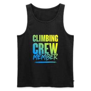 Climbing Crew - Men's Premium Organic Tank Top - black - Front - Michal (187cm)