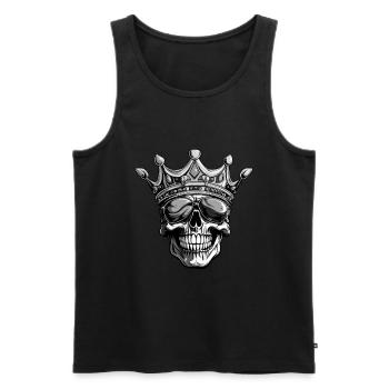 Couronne de crâne - Débardeur bio Premium Homme - noir - Devant - Michal (187cm)