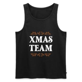 Xmas Team - Men's Premium Organic Tank Top - black - Front - AI Model Male 178 light (178cm)