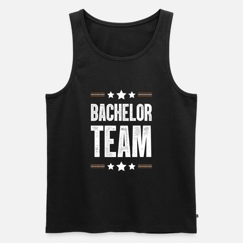 Bachelor Team - Männer Premium Bio Tank Top - Schwarz