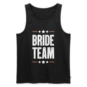 Bride Team - Men's Premium Organic Tank Top - black - Front - AI Model Male 178 light (178cm)