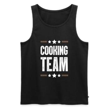 Cooking Team - Men's Premium Organic Tank Top - black - Front - AI Model Male 178 light (178cm)