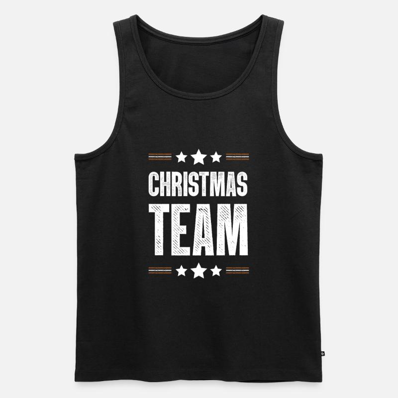Christmas Team - Männer Premium Bio Tank Top - Schwarz