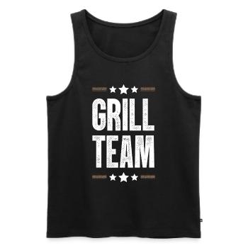 Grill Team - Männer Premium Bio Tank Top - Schwarz - Vorne - Michal (187cm)