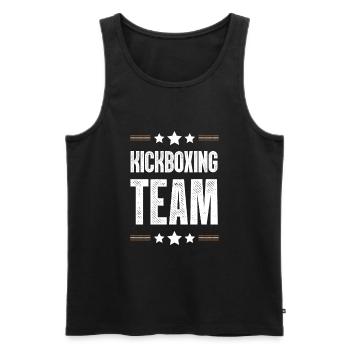 Kickboxing Team - Männer Premium Bio Tank Top - Schwarz - Vorne - Michal (187cm)