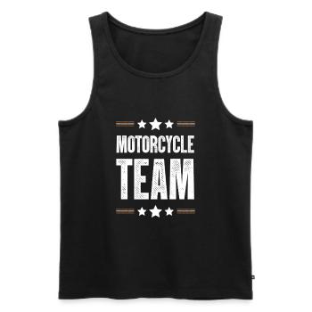 Équipe de motards - Débardeur bio Premium Homme - noir - Devant - Michal (187cm)