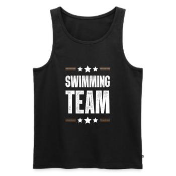 Équipe de natation - Débardeur bio Premium Homme - noir - Devant - AI Model Male 178 light (178cm)