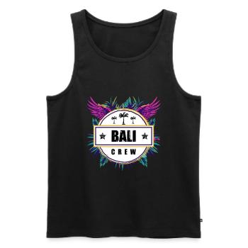 Bali Crew Tropisch - Männer Premium Bio Tank Top - Schwarz - Vorne - Michal (187cm)