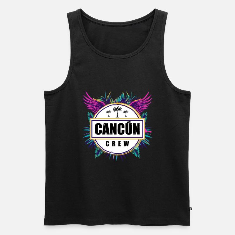 Cancun Crew Tropisch - Männer Premium Bio Tank Top - Schwarz
