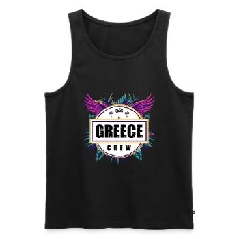 Grèce Équipage Tropical - Débardeur bio Premium Homme - noir - Devant - Michal (187cm)