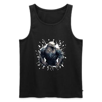 Eagle Muscles Musculation Bête - Débardeur bio Premium Homme - noir - Devant - Michal (187cm)