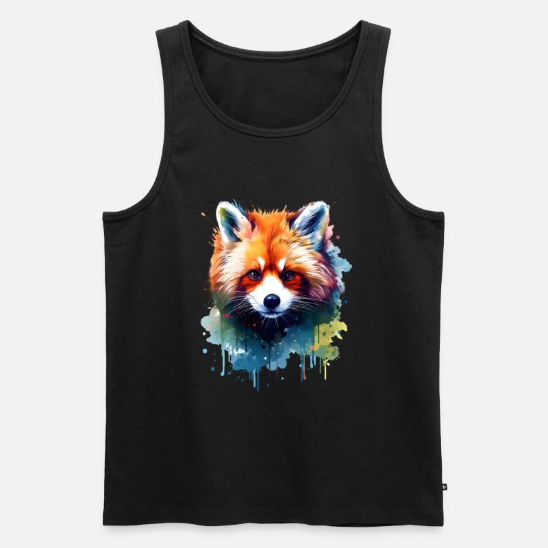 Kleiner Panda - Männer Premium Bio Tank Top - Schwarz