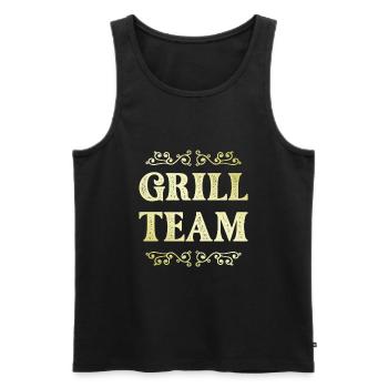 Grill Team - Männer Premium Bio Tank Top - Schwarz - Vorne - AI Model Male 178 light (178cm)
